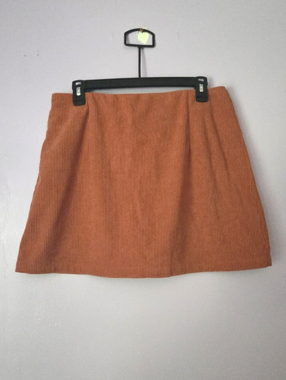 HALARA L Orange Corduroy Mini Skirt